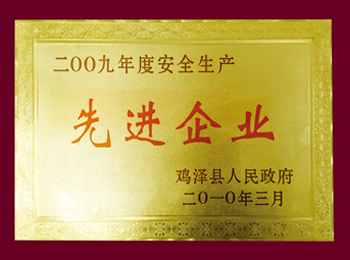 2009年度安全生產(chǎn)先進(jìn)企業(yè)